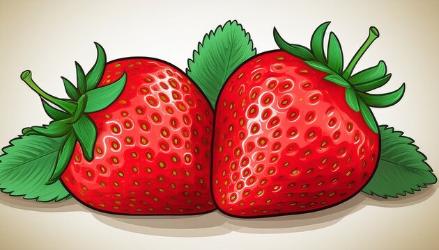 strawberry on white background format