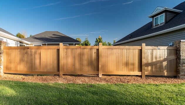 vinyl fence installation that wraps around the exterior of backyard