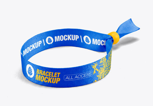 Fabric wristband mockup