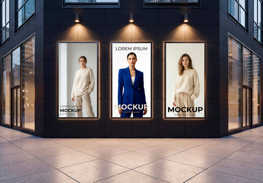 Outdoor billboard poster mockup