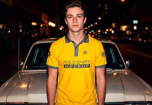 Blank polo shirt portrait