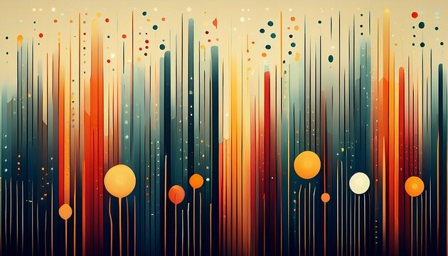 abstract pattern of vertical lines and dots