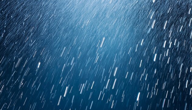 heavy rain falling on a plain blue background