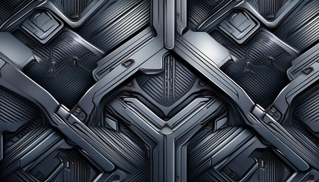 seamless pattern of grey metallic seamless texture dark grey accents industrial sci fi design futuristic concept