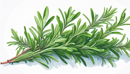 Fototapeta premium rosemary in watercolor style isolated on a white background for design layouts