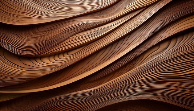 sleek wooden waves a 3d wall panel sculpted to flow like the contours of nature