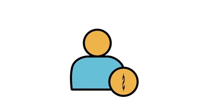 Animated user profile icon next to a golden dollar coin badge, representing a customer account balance, personal investor, or financial manager.