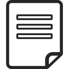 Fototapeta premium Folded paper document with horizontal text lines, representing file content, written report, and digital document management.