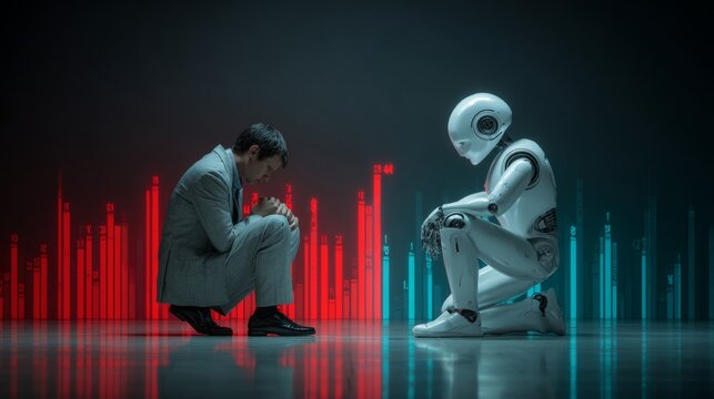 Navigating the uncertain future of work: man versus machine. Inv