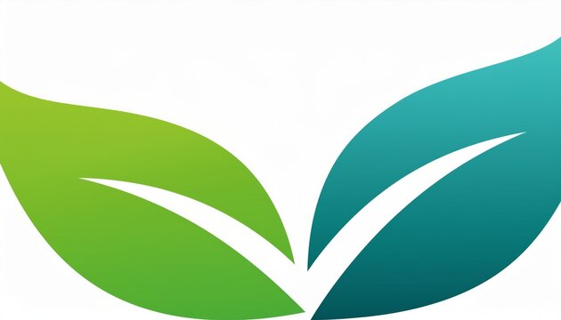 green technology leaf logo