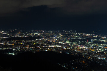 Fototapeta premium 日本新三大夜景 福岡県北九州市 皿倉山展望台 