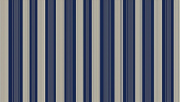 seamless pattern repeating classic navy blue and cream pinstripe pattern creating a seamless vertical background textile wallpaper design