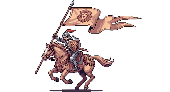 Medieval Knight on Horseback.