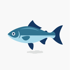 Obraz premium Stylized Blue Fish Illustration