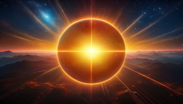 sun light in the galaxy universe wallpaper background