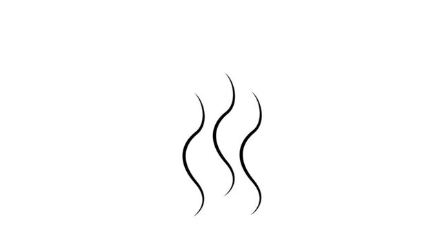 straight and curved smoke icon animated hot smoke icon.
