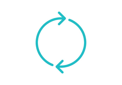 teal circular arrows png on transparent background