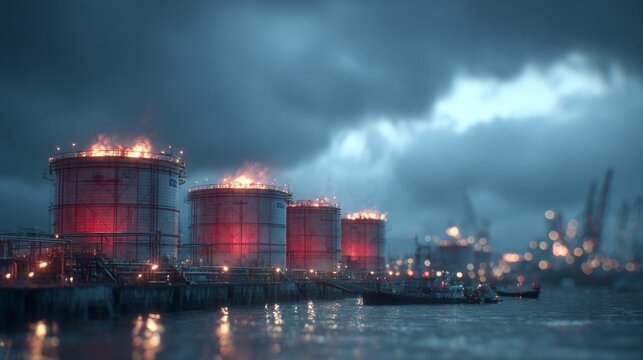 Monumental giants: the enormity of lng storage tanks. Synthetic