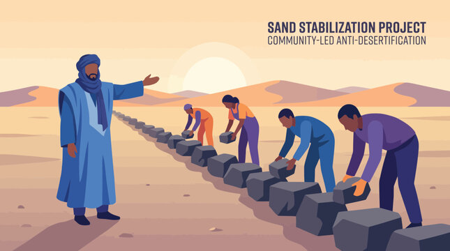 Community Led Sand Stabilization and Anti Desertification Project