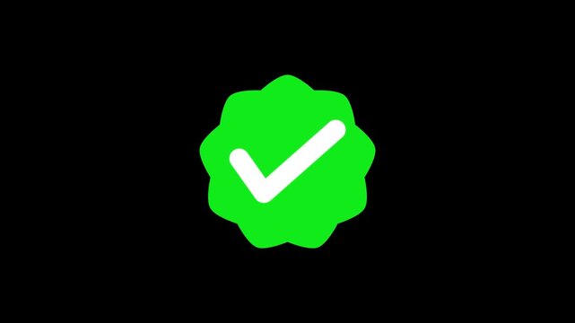 An elegant check mark symbol animation signifying a positive result.
