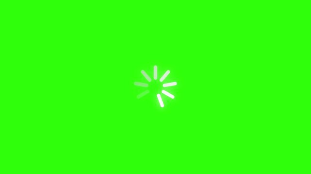 Animated spinning load icon with alpha layer transparent background.