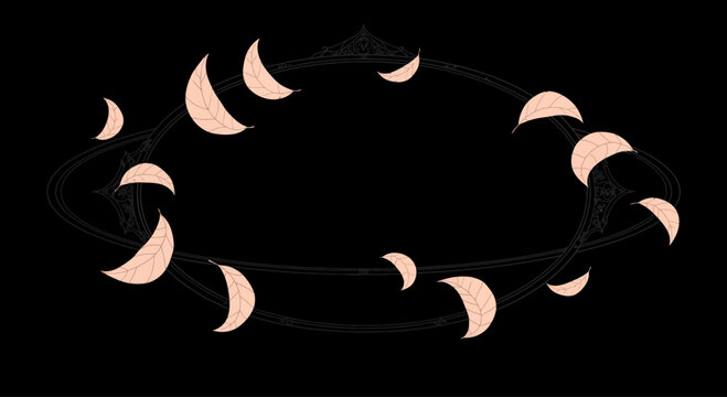 Celestial Phases Ring: Moon Cycle Cosmic Orbit Astronomy Abstract Art