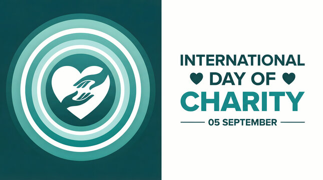 International Day of Charity, September 5th, heart hands logo