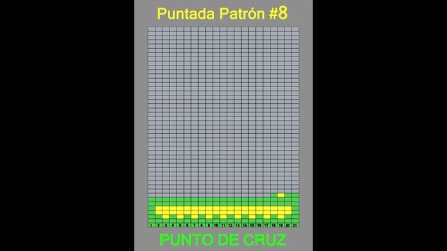Dise&ntilde;o de punto de cruz a dos colores.