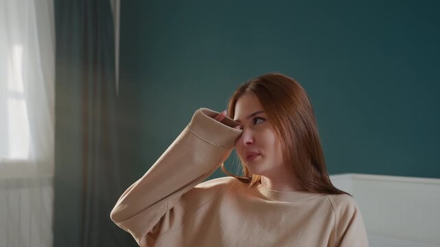 Oral practice session caucasian student speaking and emoting during grammar coaching, expressive facial gestures with occasional tears and smiles, voice training and pronunciation drills, tutor