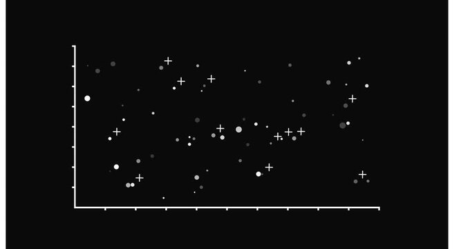 Abstract data visualization chart with floating animation