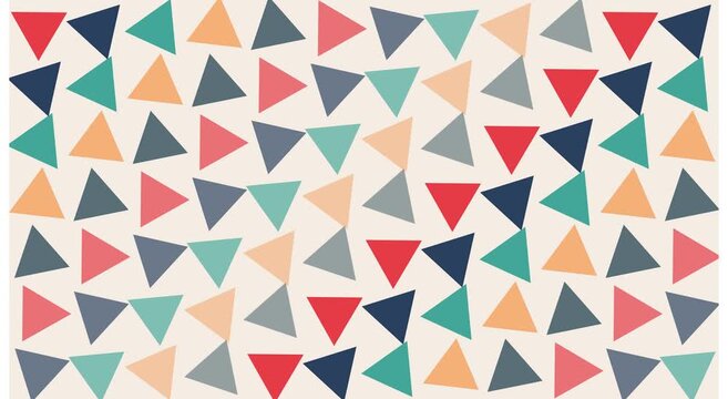 Abstract geometric triangle pattern motion animation background