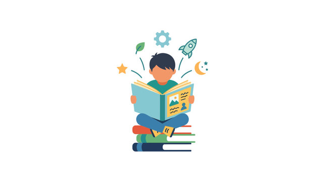 Child Reading Book, Imagination, Learning, Creativity, Childhood Education, Fantasy World