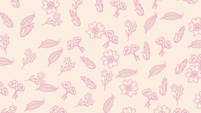 Coquette seamless pattern with flower. Vintage preppy girly background for Valentine's day, wedding, birthday, fabric, wrapping paper, textile, wallpaper.
