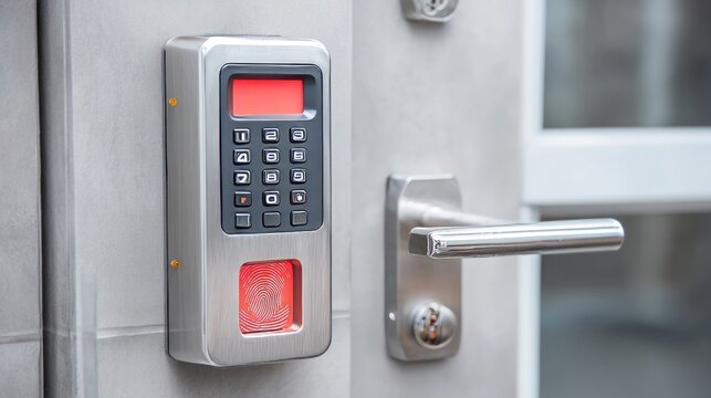 Smart Door Lock System with Numeric Keypad and Fingerprint Scanner for Enhanced Security Solutions
