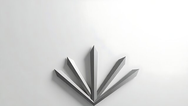 Sleek metallic arrows decreasing in size, converging to a point.