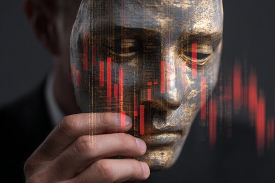 Digital deception: unveiling the threat of ai deepfakes. Crypto market. Ai elegance meets cybersecurity: the face of modern digital threats. Stock movement. Market volatility.
