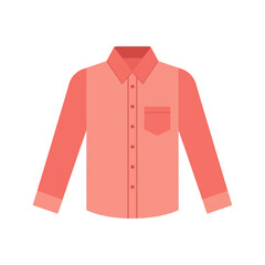 Naklejka premium Isolated Pink Long Sleeve Shirt