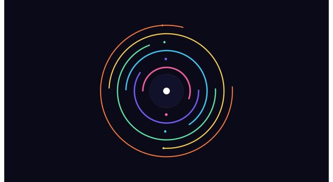 Abstract circular loading animation with colorful animation