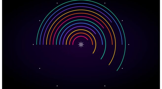 Abstract circular loading animation with colorful animation