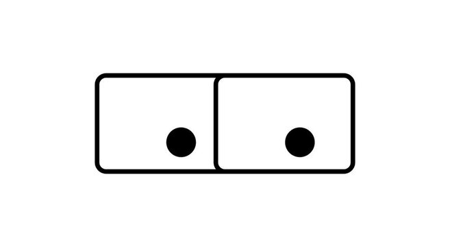Minimalist domino tile animation abstract game concept animation