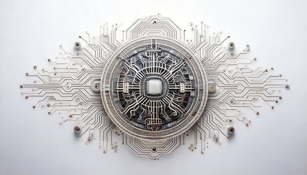 Intricate Circuit Board Design - A Fusion of Technology and Art.