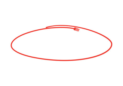 fork oval highlight circle mark
