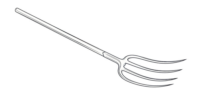 Pitchfork Farming Tool Vector Illustration