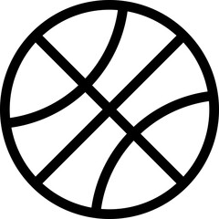 Black basketball icon - outline © Teddy