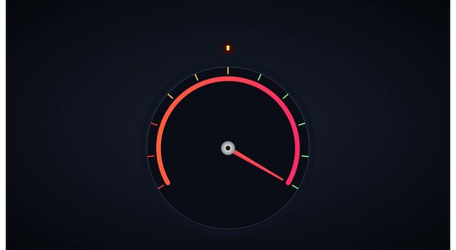 Animated speedometer gauge ui interface for animation