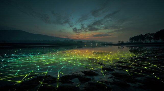 Honoring water's role in a thriving ecosystem of earth. Digital