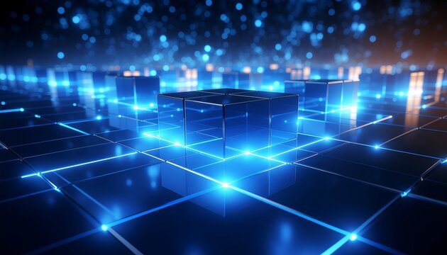 Abstract Visualization of Future Digital Network and Data Flow