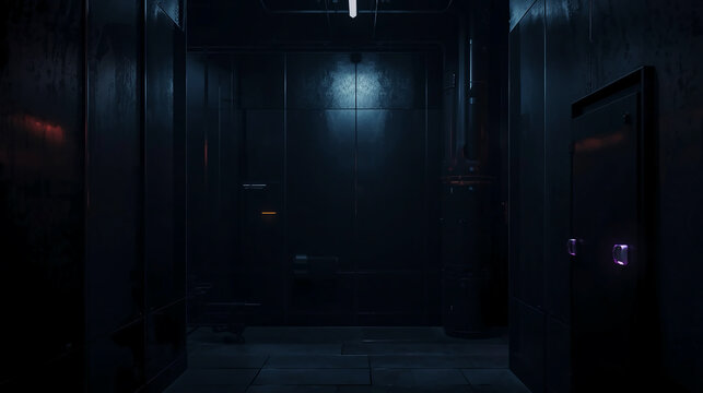 Dark Empty Hallway, Abandoned Dark Corridor, Eerie Dark Passage Dark Industrial Hallway Mysterious Empty Corridor Dark Horror Passage Abandoned Eerie Hallway Dark Concrete Corridor Empty Gloomy 