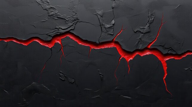 Abstract Representation of a Torn Meniscus with Jagged Red Lines