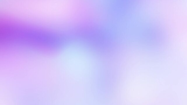 Minimalist abstract gradient loop with smooth purple fluid shifts. Colors: Lavender and Pale Blue. Ideal for meditation videos, relaxation podcasts, or soft title backgrounds
